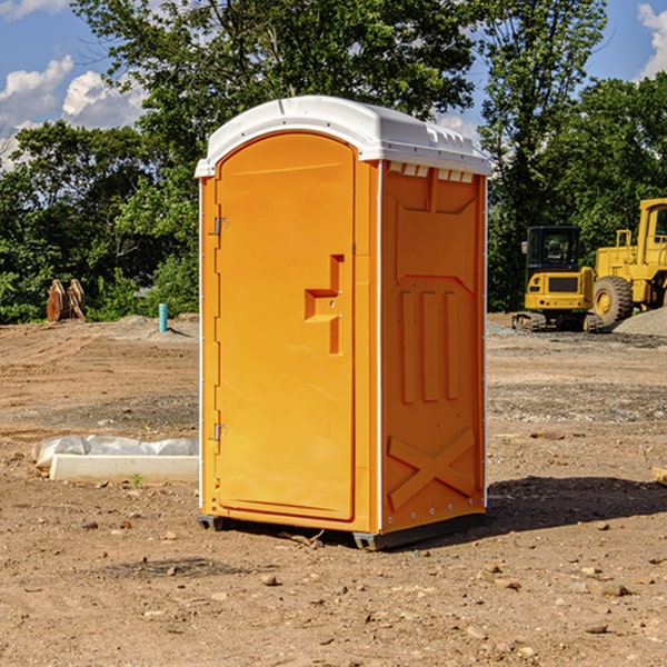 can i customize the exterior of the portable toilets with my event logo or branding in Saxton